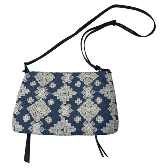 Botkier Trigger Blue Cream Denim Embroidered Crossbody Bag - Picture 12 of 15